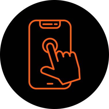 Bir smartphone simge vektör çizim