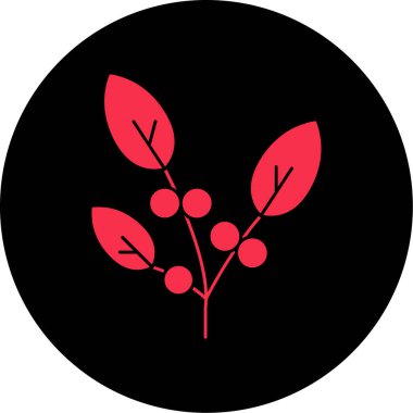 Bir bitki simgesinin vektör illüstrasyonu