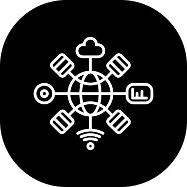 Bulut simgesi vektör illüstrasyonu