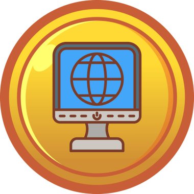 Dolar sembollü bilgisayar küresi