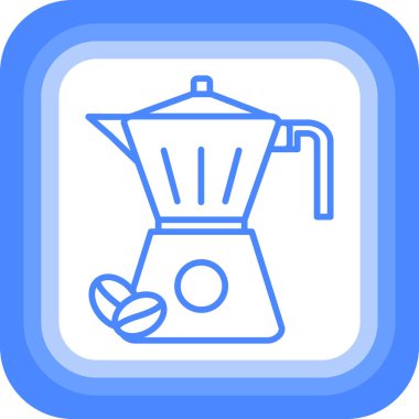 Kahve makinesi ikonu. Web için kahve makinesi vektör simgelerinin basit çizimi