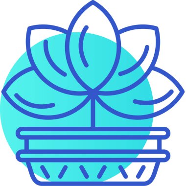 Bir çiçek simgesinin vektör illüstrasyonu