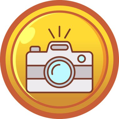 Kamera. Web simgesi basit illüstrasyon