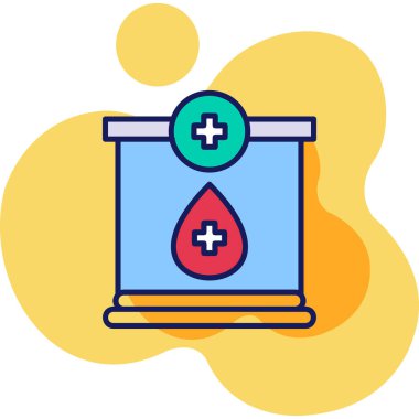 Kan bağışı ikonu vektörü. Kan bağışı sembolü