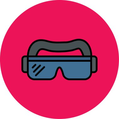 Sanal gerçeklik simgesinin vektör illüstrasyonu