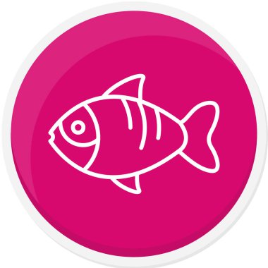 Balık. Web simgesi basit illüstrasyon