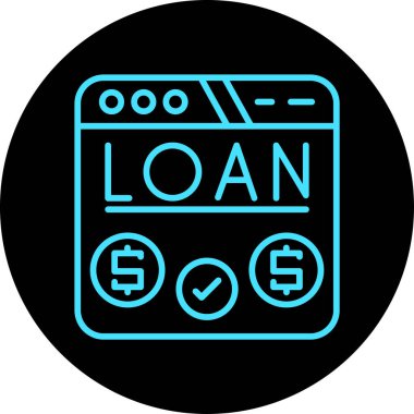 Kredi simgesi, basit vektör illüstrasyonu