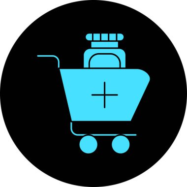 Alışveriş arabası ikonu. vektör illüstrasyonu