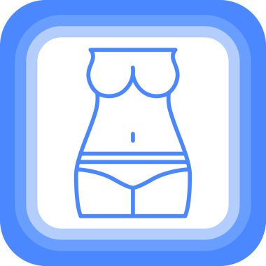 İç çamaşırı. Web simgesi basit illüstrasyon