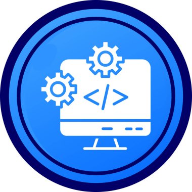 Kodlama. Web simgesi basit illüstrasyon