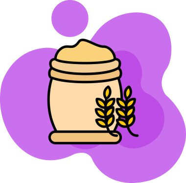 Çiçekli kavanoz, illüstrasyon, beyaz arkaplanda vektör