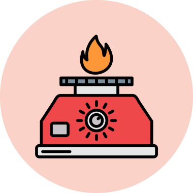 ateş simgesi modern vektör illüstrasyonu