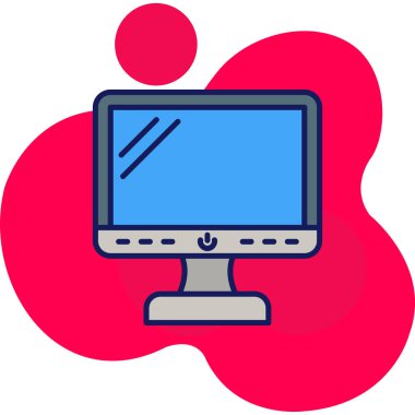 Bilgisayar. Web simgesi basit illüstrasyon