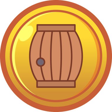 Beyaz arka planda izole edilmiş bira fıçısı ikonu. alkol sembolü stok vektör illüstrasyonu.