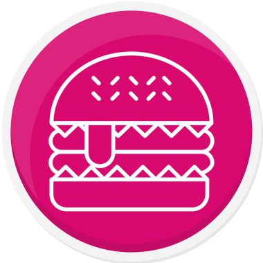 Hamburger. Web simgesi basit tasarım