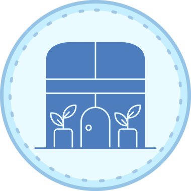 Poşetli bir bitkinin vektör çizimi