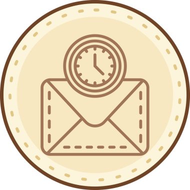 Bir saat simgesinin vektör illüstrasyonu