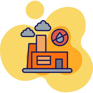 Fabrika fabrikası. Web simgesi basit illüstrasyon