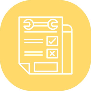 Kontrol listesi. Web simgesi basit illüstrasyon