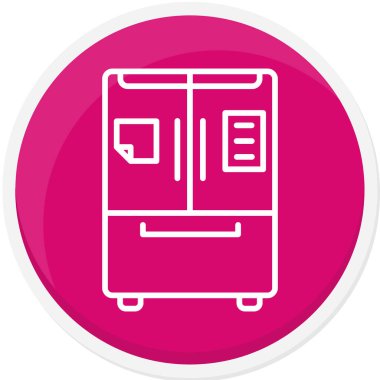 Buzdolabı simgesi, buzdolabının vektör çizimi