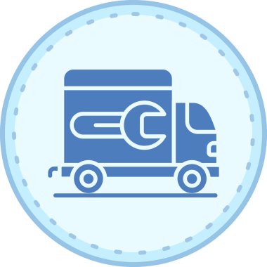 Bir araba simgesinin vektör illüstrasyonu