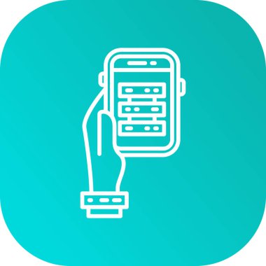 akıllı telefon simgesi soyut arka grupta izole edildi