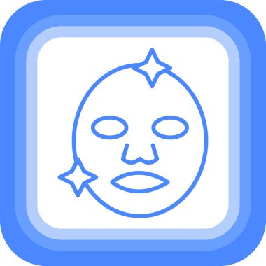 Yüz maskesi simgesi, özet biçimi