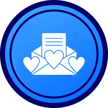 Mesajlı bir kalbin vektör illüstrasyonu