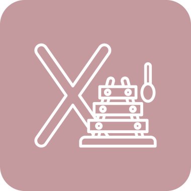 Gıda ikonunun vektör çizimi, gıda kavramı