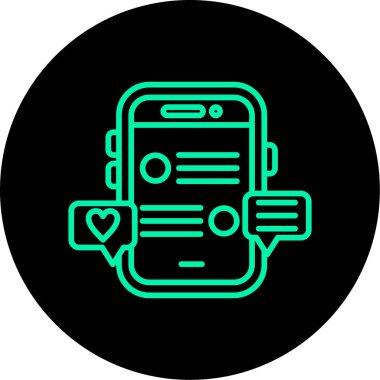 Eşsiz Telefon Vektör Satırı Simgesi