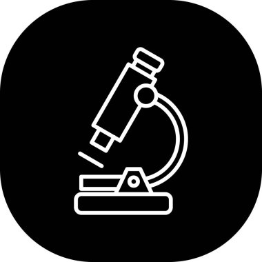 Şeffaf bir arkaplanda mikroskop vektör çizimi. Birinci kalite semboller. Konsept ve grafik tasarımı için simgeler.