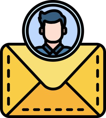 e-posta mektup simge vektör çizim