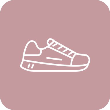 Spor ayakkabılar. Web simgesi basit illüstrasyon