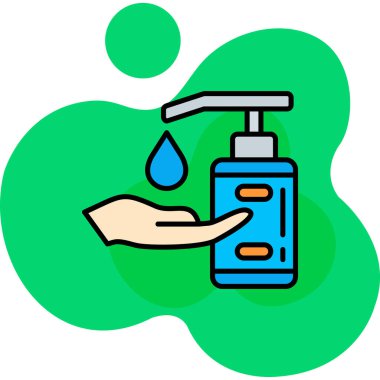 Dezenfeksiyon sprey ikonu, vektör illüstrasyonu