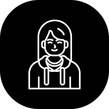 Maskeli bir kadının vektör çizimi