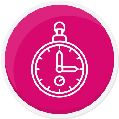 Saat. Web simgesi basit illüstrasyon