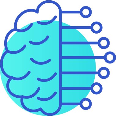 Beyin. Web simgesi basit illüstrasyon