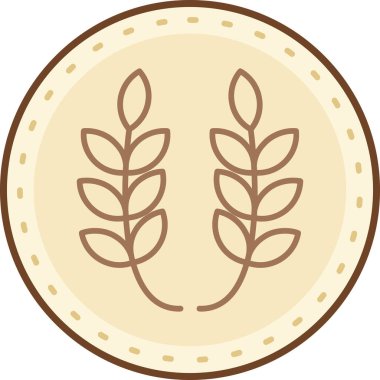 Buğday simgesi, vektör çizimi