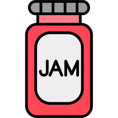 Reçel. Web simgesi basit illüstrasyon