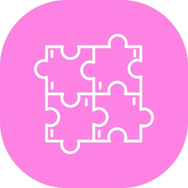 Bulmaca simgesi, basit vektör illüstrasyonu