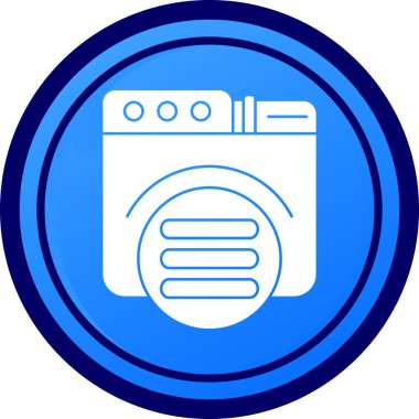 çamaşır makinesi simgesi. vektör illüstrasyonu