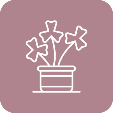 Çiçek. Web simgesi basit illüstrasyon