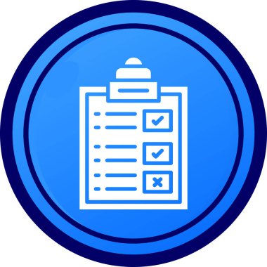 trend biçimi izole edilmiş arkaplanda kontrol listesi simgesi