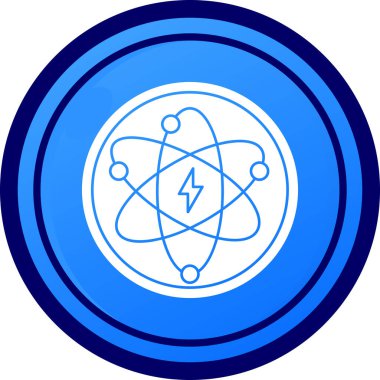 Moda biçimi izole edilmiş arkaplanda atom simgesi