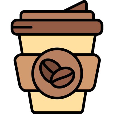 kahve fincanı ikonu vektör illüstrasyonu