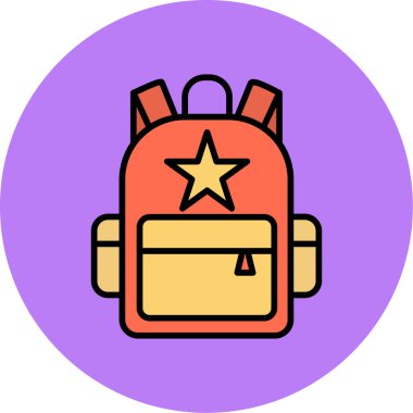 Bir torba simgesinin vektör illüstrasyonu