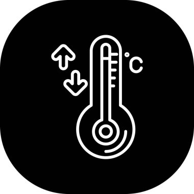 iklim sıcaklığı vektör çizgisi simgesi