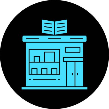 Bir bina simgesinin vektör illüstrasyonu