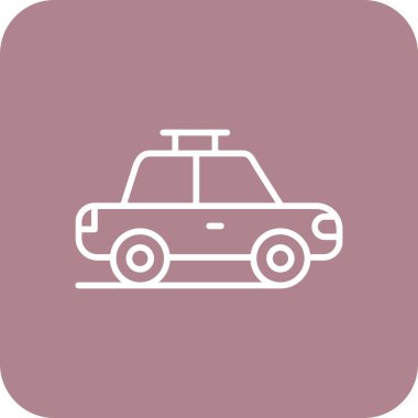 taksi simgesi vektör illüstrasyonu