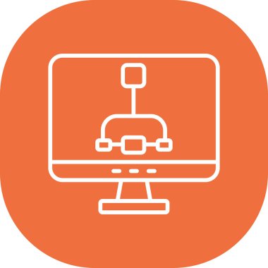 Bilgisayar. Web simgesi basit illüstrasyon